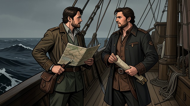 Competing Authority from "Chasing Sunlight". Orders and Refusals Antomine repeatedly demands information and restraint, while Jonathan insists that the expedition is his responsibility.