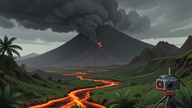 Volcanic Weather from "Chasing Sunlight". Fire and Growth The Verdant Expanse combines volcanoes, lava rivers, rain, and explosive vegetation.