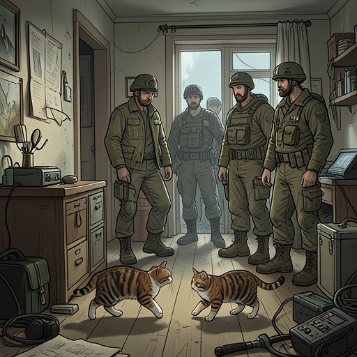The Cats of the Endeavor from "Chasing Sunlight". This flow follows Penelope and Dreyfus as small, instinctive survivors who quietly mirror the expedition’s larger struggle.