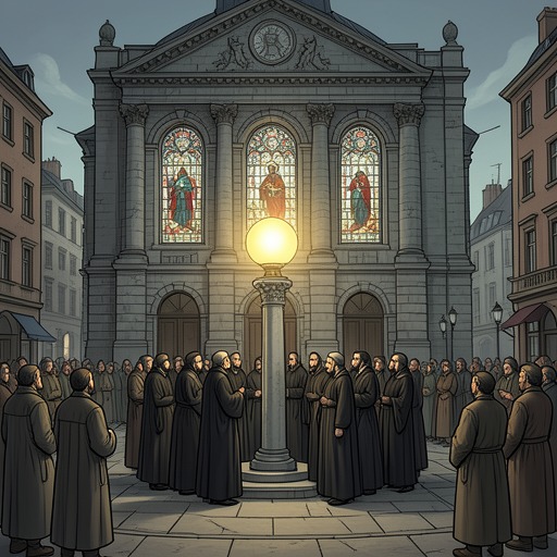 The Kingdom’s Artificial Faith from "Chasing Sunlight". This flow traces the political and religious order of Beacon as it confronts truths that its official doctrine cannot contain.