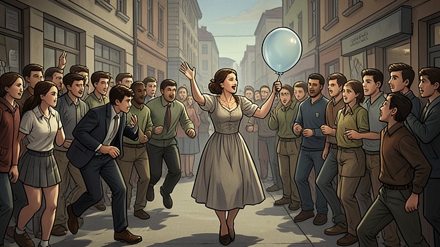 A Crisis Stopped from "I'd Like to Apologize to Every Teacher I Ever Had". A Crisis Stopped A crowd surges A water-balloon battle during the leadership-passing ceremony escalates into a stampede.