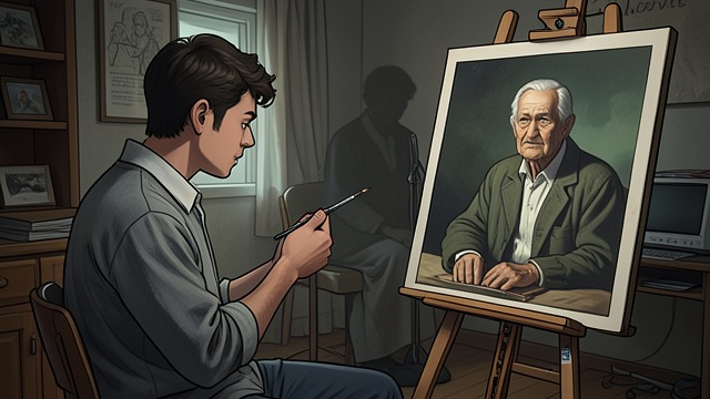 The Old Man’s Tears from "I'd Like to Apologize to Every Teacher I Ever Had". The Old Man’s Tears A careful recital Daniel recites He Sits Alone, a poem about an elderly man in a nursing home, accompanied by sad instrumental music.