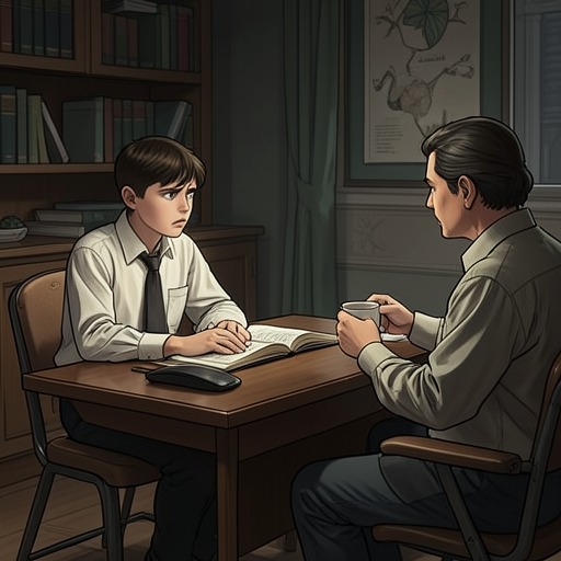 Gwen and the Strain at Home from "I'd Like to Apologize to Every Teacher I Ever Had". Gwen’s declining schoolwork leads Danza to share his own experience of job loss and to help her separate family stress from her future.