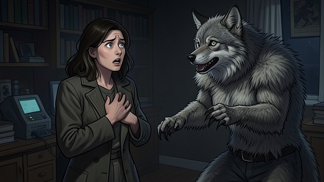 Initial Terror from "Alpha Wolf Mate Mega Bundle (Paranormal BBW Werewolf Erotic Romance 7-Pack)". Initial Terror Shock Maggie sees men attacked and later watches Silas transform, interpreting the wolf as a death sentence.