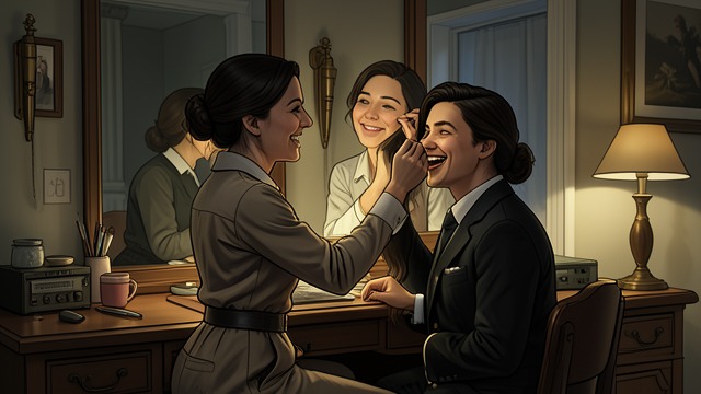 Confidence Ritual from "Grumpy Billionaire CEO's Nanny: An Age Gap Forced Proximity Romance". Confidence Ritual Preparation as Care Amina curls Indy’s hair and applies makeup, giving her confidence for an emotionally risky evening.