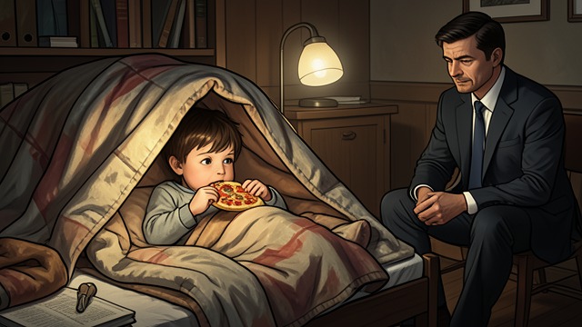 Tent Trust from "Grumpy Billionaire CEO's Nanny: An Age Gap Forced Proximity Romance". Tent Trust A New Caregiver Isabella responds to Indy’s blanket fort and pizza because Indy offers attention without demanding confession.