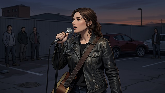 Parking Lot Performance from "Grumpy Billionaire CEO's Nanny: An Age Gap Forced Proximity Romance". Parking Lot Performance Improvised Stage Indy performs beside the cruise terminal with Indy’s guitar, accepting modest tips while waiting for a genuine…