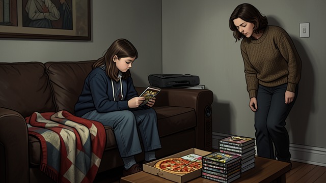 Shared Movie Night from "Grumpy Billionaire CEO's Nanny: An Age Gap Forced Proximity Romance". Shared Movie Night Play as Connection Indy builds a fort, orders pizza, and lets Isabella choose the film.