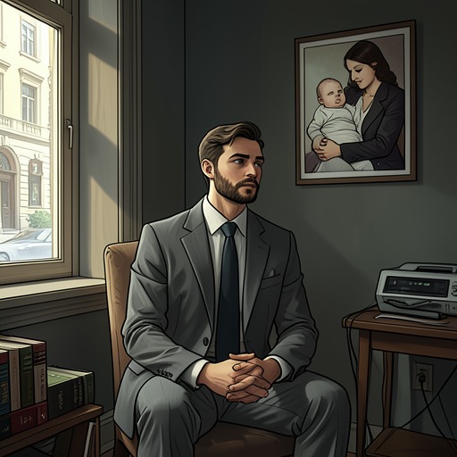 Derek’s Grief and Recovery from "Grumpy Billionaire CEO's Nanny: An Age Gap Forced Proximity Romance". This flow follows Derek from survivor’s guilt and emotional avoidance toward treatment, acceptance, and the ability to imagine happiness after Cassidy.