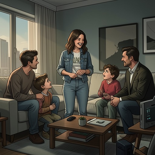 Indy’s Nanny-to-Family Journey from "Grumpy Billionaire CEO's Nanny: An Age Gap Forced Proximity Romance". This flow traces Indy’s transformation from temporary employee into a central emotional member of Derek and Isabella’s household.