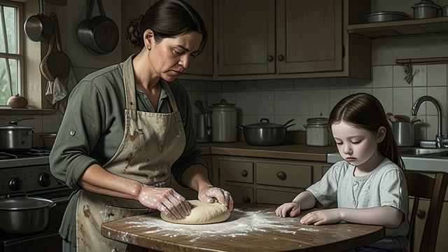 The Widow’s Burden from "Her First Werewolf (BBW, Werewolf, Prince Charming, Fairy Tale Romance)". The Widow’s Burden Household Survival Morgan continues farming and baking after her husband’s death.