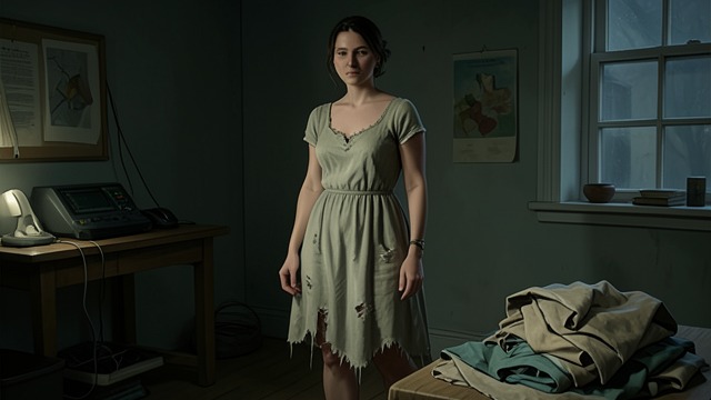 The Dress Problem from "Her First Werewolf (BBW, Werewolf, Prince Charming, Fairy Tale Romance)". The Dress Problem Material Exposure Flora’s plain dress no longer fits comfortably, yet the household lacks fabric for a replacement.