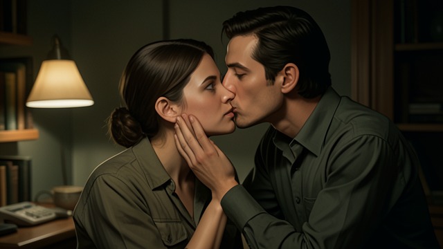 The Stolen Kiss from "Her First Werewolf (BBW, Werewolf, Prince Charming, Fairy Tale Romance)". The Stolen Kiss Sudden Contact Charles kisses Flora’s cheek and treats it as payment for the milk. The gesture is presumptuous but framed as playful charm.