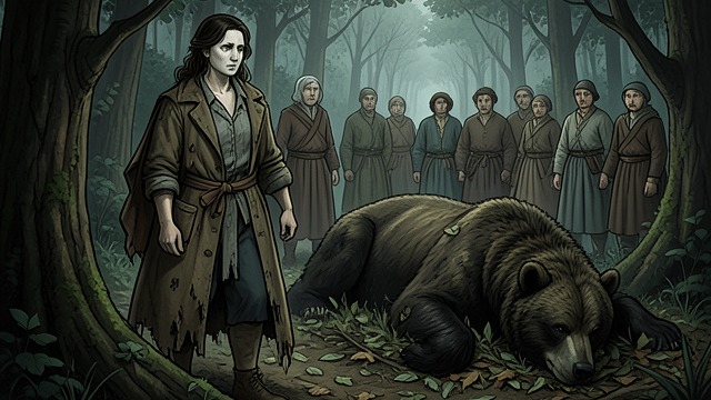 The Father’s Death from "Her First Werewolf (BBW, Werewolf, Prince Charming, Fairy Tale Romance)". The Father’s Death A Violent Absence Flora’s father dies after a bear attack that the townspeople mistake for a Werewolf killing.