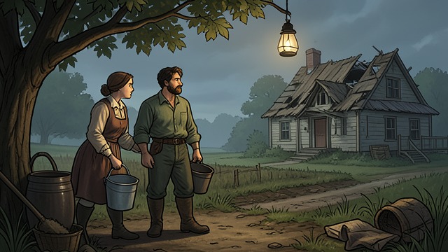 Hans’s Assistance from "Her First Werewolf (BBW, Werewolf, Prince Charming, Fairy Tale Romance)". Hans’s Assistance Shared Work Hans helps with the cows and carries the milk pail when Flora finishes.