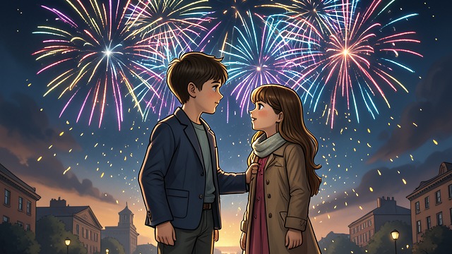 A Hope for the Future from "The Journey Collection". Looking Toward Tomorrow A shared image While fireworks fill the sky, Max says Jana would enjoy seeing them.