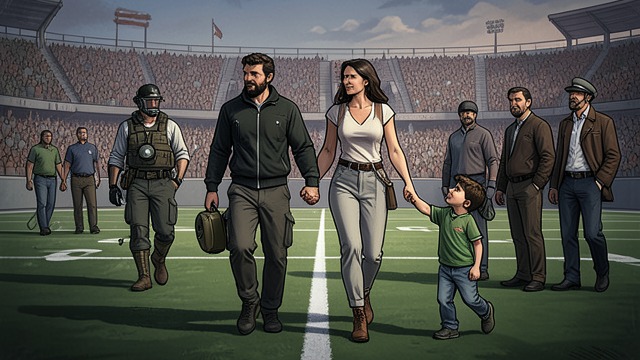 The Ceremony on the Fifty from "The Journey Collection". Husband and Wife Walking toward Travis Penelope approaches with Sherman and Max beside her.