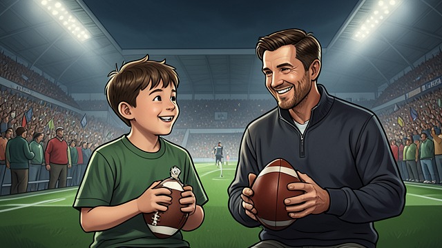 The Word Dad from "The Journey Collection". Belonging Confirmed A shared celebration Max watches the Broncos win after Travis has encouraged them during their difficult game.