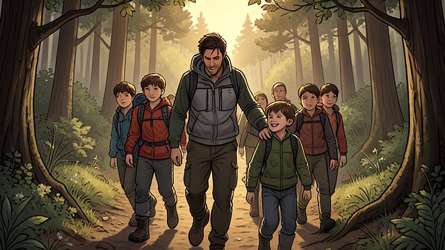 A Grandfather's Hike from "The Journey Collection". Russ and Max Connect Time together outdoors Russ takes Max's Cub Scout group hiking at the ranch.