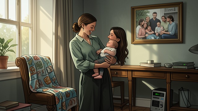 A Family Enlarged from "The Journey Collection". A New Grandmother's Place Caring for the next generation Nadine treats Max as family and becomes part of the household's celebrations, including the pregnancy…