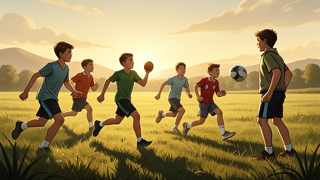 Football Without Fame from "The Journey Collection". The Game Recalled Young players at work Travis watches Max and the other boys practice.