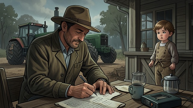 A Letter from Russ from "The Journey Collection". A Father's Record A childhood promise kept Russ writes about taking Travis out on the tractor after Loralie warns that their son will grow up quickly.