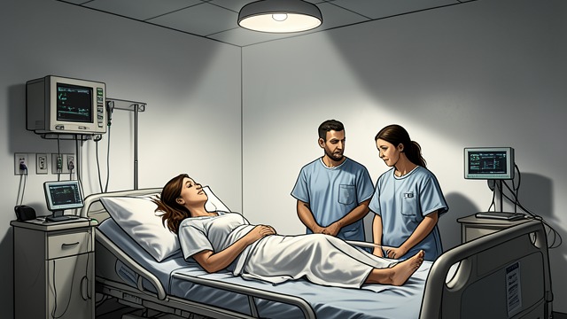 Waiting Through Labor from "The Journey Collection". A Husband at Her Side The hospital arrival After Penelope's water breaks, Travis calls Edward Chan and gets her to the hospital.