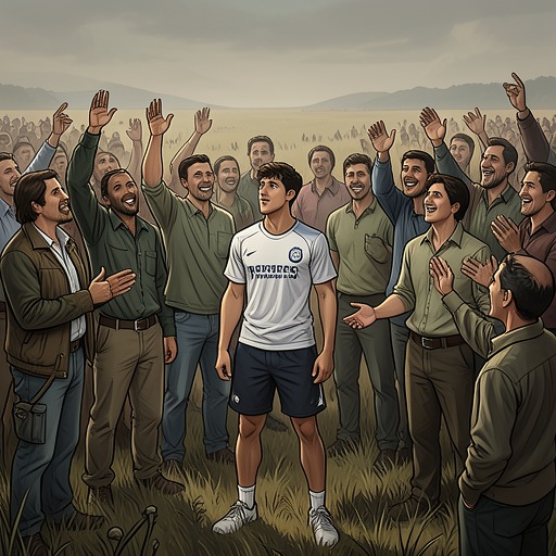 The Community Welcomes Travis from "The Journey Collection". This flow traces how Clarendon's recognition of Travis changes from admiration of his football career into a practical welcome for the person he has become.