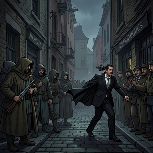 Batman and the Mutant Gang from "Batman the Dark Knight Returns 10th Anniversary Edition Hardcover". This flow traces the escalation from gang terror to Batman’s tactical victory and the gang’s later transformation.