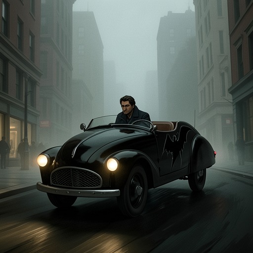 The Batmobile and Technological Return from "Batman the Dark Knight Returns 10th Anniversary Edition Hardcover". This flow traces Bruce Wayne / Batman’s recovery of tools as extensions of renewed strategy rather than nostalgia.