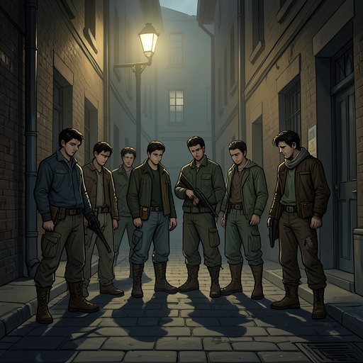 The Sons of Batman from "Batman the Dark Knight Returns 10th Anniversary Edition Hardcover". This flow traces the Mutant Gang’s conversion into a volatile but potentially constructive underground movement.