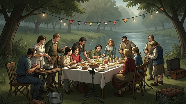 The Family’s Coordination from "Tales From Otherworld: Collection One". The Family’s Coordination Many hands, one occasion Family members prepare food, decorations, music, and presents around Birchwater Pond.