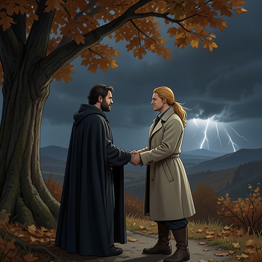 Delilah and Shade’s Autumn Bond from "Tales From Otherworld: Collection One". This flow follows Delilah and Shade’s private autumn evening, where an intimate encounter is framed by their connection to Hi’ran and the approaching danger.