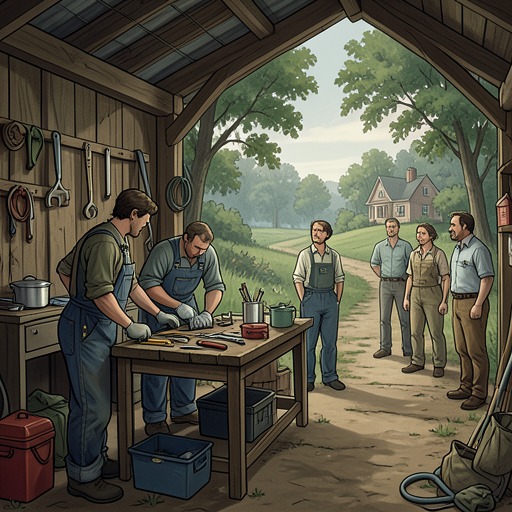 A Household That Makes Celebrations from "Tales From Otherworld: Collection One". This flow explores how the family’s shared work, practical errands, and coordinated deception turn an anniversary into a communal act of care.