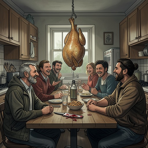 Thanksgiving Kitchen Takeover from "Tales From Otherworld: Collection One". This flow follows the household’s preparations for Thanksgiving as shared labor and abundant food give way to a live-turkey uproar.