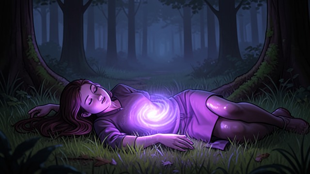 An Unexplained Light from "The Secret Vampire". A First Sign A hidden response After Callum brings the unconscious Celeste to the forest, her body glows with purple light as she stirs and calls for her…