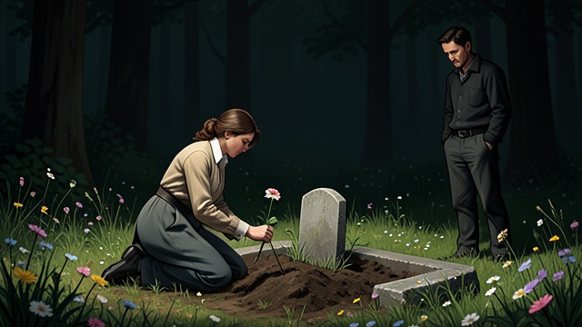 Memory at the Grave from "The Secret Vampire". Speaking to Brianna Private mourning Celeste visits Brianna’s grave with flowers and talks about her sister, her school life, and Callum.
