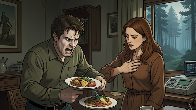 Garlic as an Explanation from "The Secret Vampire". A Convenient Cover A strange reaction Callum reacts badly to food Celeste offers him and leaves to feed in the woods.