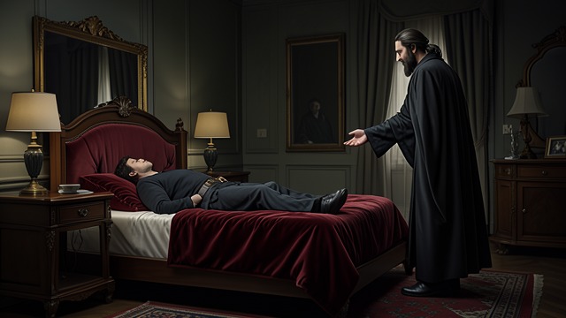 Awakening in the Castle from "The Secret Vampire". An Unfamiliar Awakening A strange room The young man wakes in Vampire Castle, where old-fashioned furnishings and his inability to see a reflection make his…