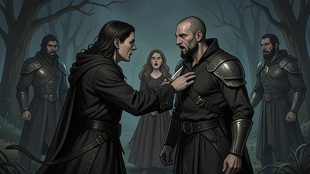 The Duel’s Stakes from "The Secret Vampire". A Test for the King A wager over Celeste Callum challenges Vlad to a duel and demands that the winner determine whether humans will be hunted.