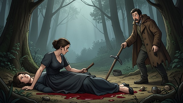 The Fatal Bite from "The Secret Vampire". The Queen Falls An attack in the forest Susie, newly transformed and hungry, bites Carmilla in the woods.