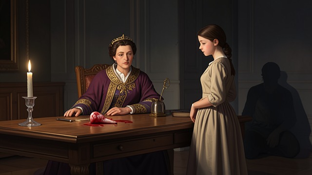 A Mother’s Final Request from "The Secret Vampire". A Promise at the End The queen speaks to Celeste After Susie bites her, Carmilla asks Celeste to take care of Callum.