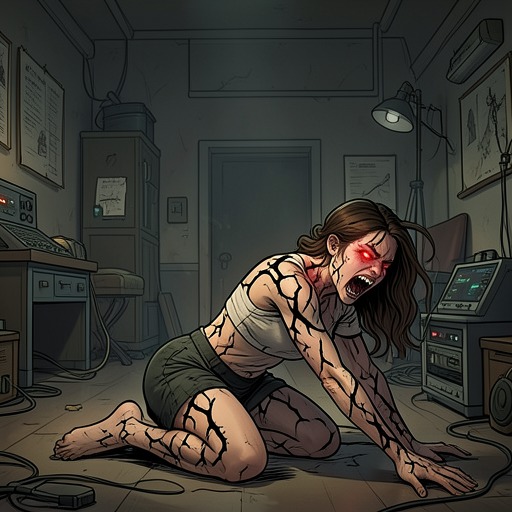 Susie’s Transformation from "The Secret Vampire". This flow traces Susie’s attack, sudden vampiric transformation, loss of control, and eventual return toward her sister.