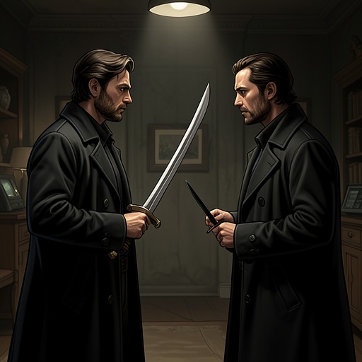 Callum and Vlad’s Duel from "The Secret Vampire". This flow traces the ideological and personal conflict between Callum and Vlad over human hunting and the future of the vampire kingdom.