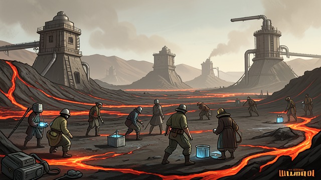 The Ashlands from "The Legend of William Oh". The Ashlands Heat and Scarcity The Third Floor offers ash, lava, caustic air, and scarce water.