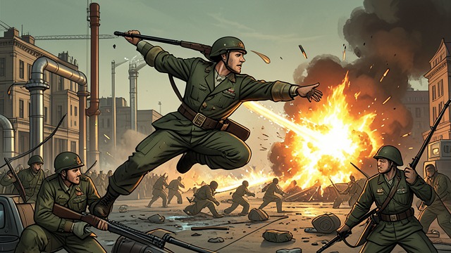 The Oilton Explosion from "The Legend of William Oh". The Oilton Explosion A Deliberate Sabotage Loth alters the water and oil infrastructure to turn the city’s own machinery against the incoming army.