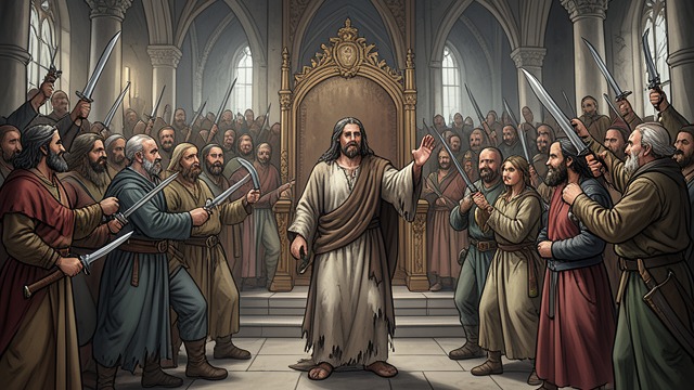 Rival Looters from "The Legend of William Oh". Rival Looters Competing Claims Kobolds and Jibleya surround William Oh, Brianna, and Travis Oilton in the throne hall.