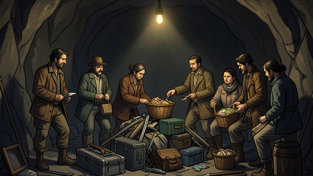 The Shared Pile from "The Legend of William Oh". The Shared Pile A Collective Settlement William Oh, Loth, Carrie, Travis Oilton, and the others divide the recovered equipment.