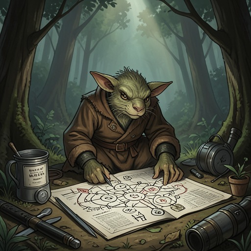 The Growth of Loth from "The Legend of William Oh". This flow follows Loth’s evolution from isolated Kobold specialist into the intellectual and strategic center of a multi-species coalition.