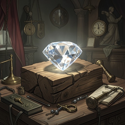 The Queen's Diamond as Symbol from "The Three Musketeers". This flow traces the diamond from intimate token to political evidence, financial resource, and emblem of compromised loyalty.